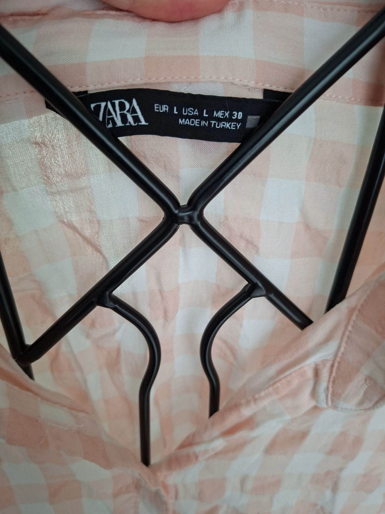 Camisa oversize vichy zara tamanho G – photo 3